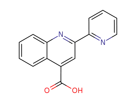 Molecular Structure of 57882-27-6 (2-PYRIDIN-2-YL-QUINOLINE-4-CARBOXYLIC ACID)