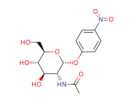 Molecular Structure of 10139-02-3 (P-NITROPHENYL 2-ACETAMIDO-2-DEOXY-ALPHA-D-GLUCOPYRANOSIDE)