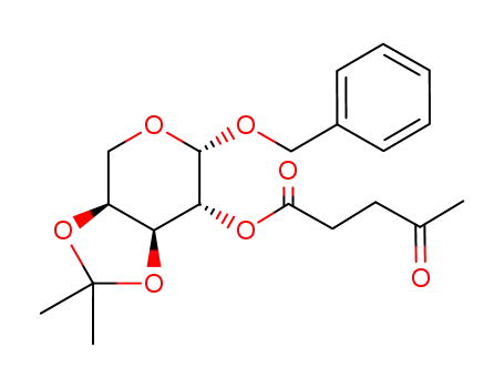 Molecular Structure of 866476-71-3 (benzyl 2-O-levulinyl-3,4-O-isopropylidene-β-L-arabinopyranoside)