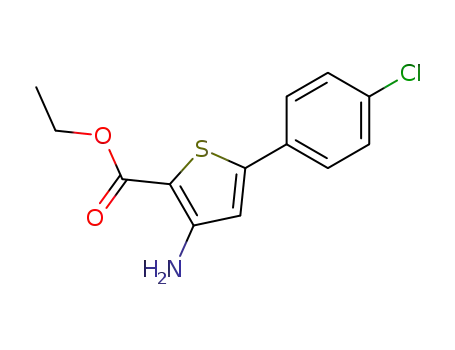 Molecular Structure of 91076-94-7 (ETHYL 3-AMINO-5-(4-CHLOROPHENYL)THIOPHE&)