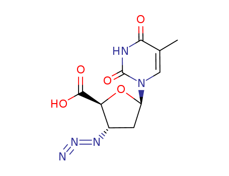 3-AZIDO-1,2,3-TRIDEOXY-1-(3,4-DIHYDRO-5-METHYL-2,4-DIOXO-1(2H)-PYRIMIDINYL)-D-ERYTHRO-PENTOFURANURONIC ACID