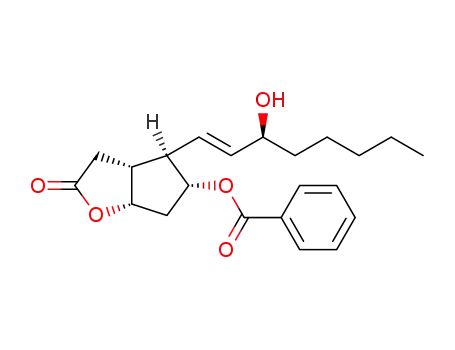 Molecular Structure of 40834-88-6 (2H-Cyclopenta[b]furan-2-one, 5-(benzoyloxy)hexahydro-4-[(1E,3S)-3-hydroxy-1-octenyl]-, (3aR,4R,5R,6aS)-)