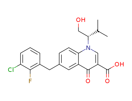 3-Quinolinecarboxylic acid, 6-[(3-chloro-2-fluorophenyl)methyl]-1,4-dihydro-1-[(1S)-1-(hydroxymethyl)-2-methylpropyl]-4-oxo-