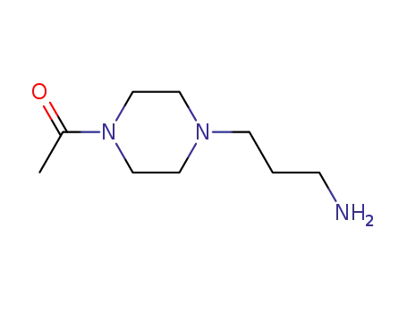 Molecular Structure of 141516-24-7 (1-Piperazinepropanamine,4-acetyl-(9CI))