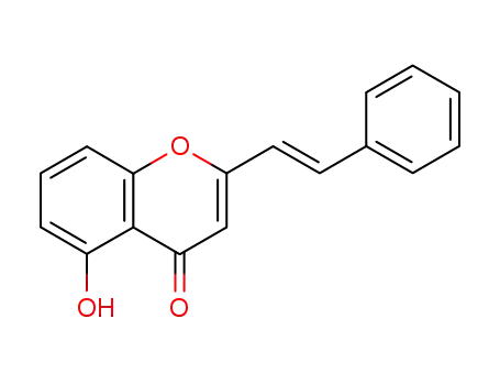 Molecular Structure of 158264-61-0 (4H-1-Benzopyran-4-one, 5-hydroxy-2-[(1E)-2-phenylethenyl]-)