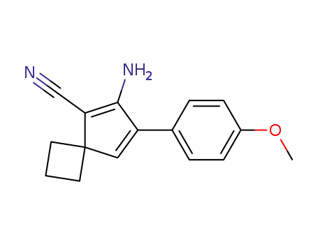Molecular Structure of 854139-25-6 (6-amino-7-(4-methoxyphenyl)spiro[3.4]octa-5,7-diene-5-carbonitrile)