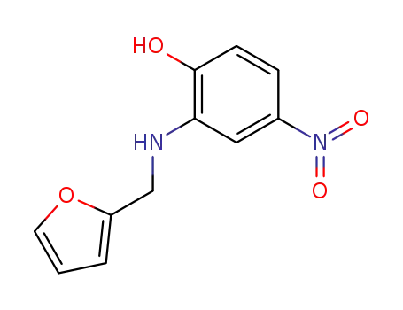Molecular Structure of 890657-56-4 (2-(2'-furylmethyl)amino-4-nitrophenol)