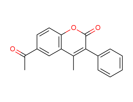 Molecular Structure of 128910-89-4 (2H-1-Benzopyran-2-one, 6-acetyl-4-methyl-3-phenyl-)