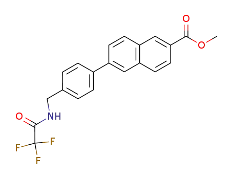 Molecular Structure of 869748-83-4 (methyl 6-[4-(N-trifluoroacetylamino)methylphenyl]-2-naphthalenecarboxylate)