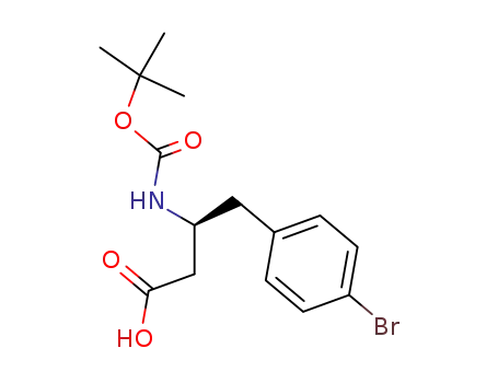 Molecular Structure of 270062-85-6 (BOC-(S)-3-AMINO-4-(4-BROMO-PHENYL)-BUTYRIC ACID)