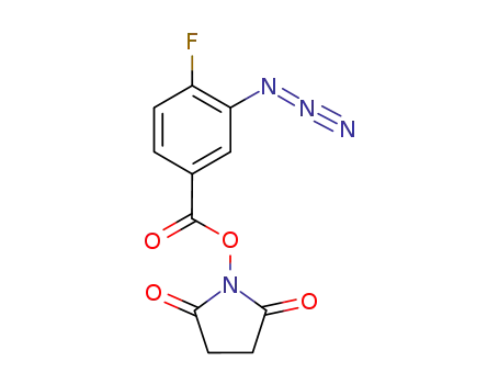 Molecular Structure of 934611-70-8 (3-azido-4-fluorobenzoic acid 2,5-dioxopyrrolidin-1-yl ester)