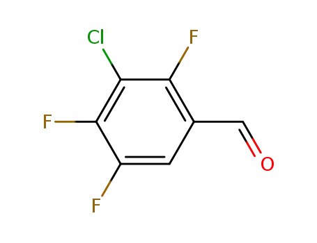 Molecular Structure of 101513-80-8 (3-CHLORO-2,4,5-TRIFLUOROBENZALDEHYDE)