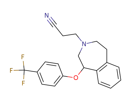Molecular Structure of 89739-44-6 (3H-3-Benzazepine-3-propanenitrile,
1,2,4,5-tetrahydro-1-[4-(trifluoromethyl)phenoxy]-)
