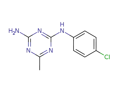 Molecular Structure of 645-18-1 (N-(4-chlorophenyl)-6-methyl-1,3,5-triazine-2,4-diamine)