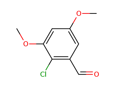 Molecular Structure of 112641-63-1 (Benzaldehyde, 2-chloro-3,5-dimethoxy-)