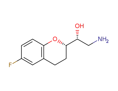 Molecular Structure of 897661-66-4 (α-(Aminomethyl)-6-fluoro-3,4-dihydro-2H-1-benzopyran-2-methanol
 (Mixture of Diastereomers))