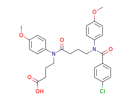 Molecular Structure of 71454-78-9 (N-[N-(p-chlorobenzoyl)-4-(p-anisidino)butyryl]-4-(p-anisidino)butyric acid)
