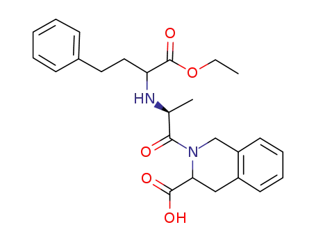 Molecular Structure of 82768-84-1 (2-[N-(1-ethoxy-1-oxo-4-phenylbutan-2-yl)alanyl]-1,2,3,4-tetrahydroisoquinoline-3-carboxylic acid)