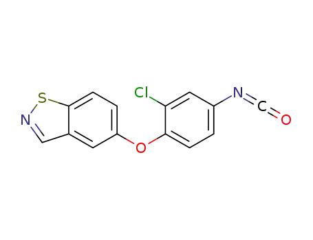 Molecular Structure of 89721-71-1 (1,2-Benzisothiazole, 5-(2-chloro-4-isocyanatophenoxy)-)