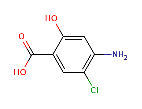 Molecular Structure of 21386-95-8 (4-Amino-5-chloro-2-methoxybenzoic acid)