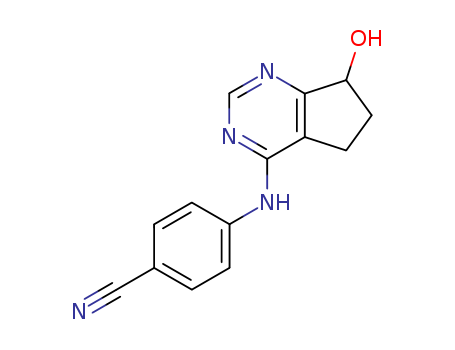 4-(7-hydroxy-6,7-dihydro-5H-cyclopenta[d]pyrimidin-4-ylamino) benzonitrile