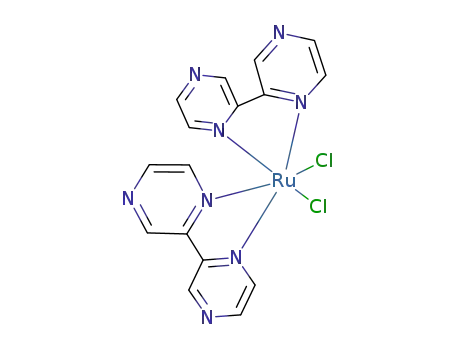 Molecular Structure of 80907-59-1 (dichlororuthenium, 2-pyrazin-2-ylpyrazine)