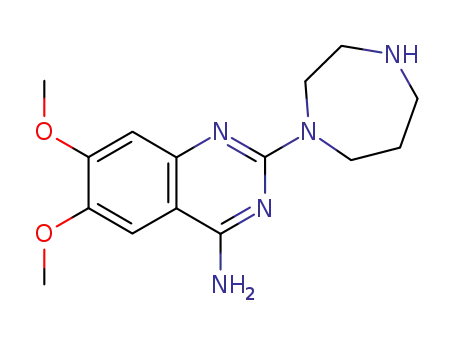 Molecular Structure of 52712-89-7 (4-Quinazolinamine, 2-(hexahydro-1H-1,4-diazepin-1-yl)-6,7-dimethoxy-)