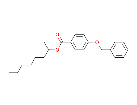 Molecular Structure of 127319-86-2 (Benzoic acid, 4-(phenylmethoxy)-, 1-methylheptyl ester)