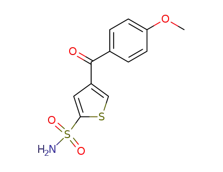 Molecular Structure of 118976-97-9 (4-(4-Methoxybenzoyl)-2-thiophenesulfonamide)