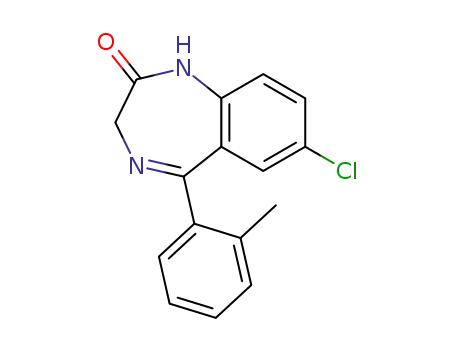 Molecular Structure of 5358-35-0 (7-Chloro-1,3-dihydro-5-(2-methylphenyl)-2H-1,4-benzodiazepine-2-one)