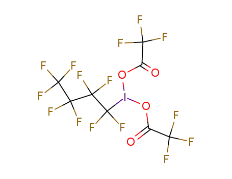 Molecular Structure of 90934-12-6 (nonafluorobutyliodine(III) bis(trifluoroacetate))