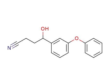 Molecular Structure of 83582-60-9 (4-Hydroxy-4-(3-phenoxyphenyl)butyronitril)
