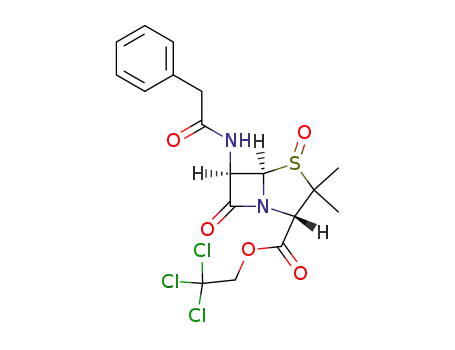 Molecular Structure of 27255-71-6 (TRICHLOROETHYL 6-(PHENYLACETAMIDO)PENICILLANATE S-OXIDE)
