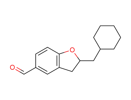 Molecular Structure of 131194-70-2 (2-Cyclohexylmethyl-2,3-dihydro-benzofuran-5-carbaldehyde)