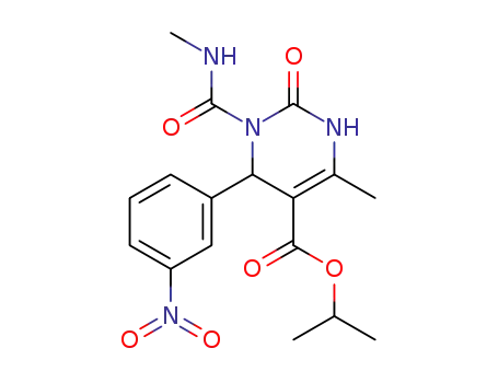 5-Pyrimidinecarboxylic acid,
1,2,3,6-tetrahydro-4-methyl-1-[(methylamino)carbonyl]-6-(3-nitrophenyl)-
2-oxo-, 1-methylethyl ester