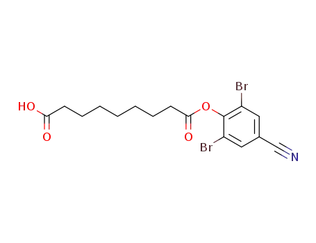 Molecular Structure of 141990-63-8 (Nonanedioic acid, mono(2,6-dibromo-4-cyanophenyl) ester)