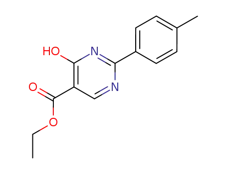Molecular Structure of 56406-27-0 (5-Pyrimidinecarboxylic acid, 1,4-dihydro-2-(4-methylphenyl)-4-oxo-,
ethyl ester)