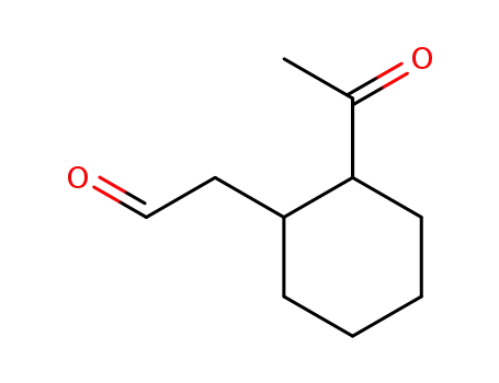 Molecular Structure of 152090-48-7 (Cyclohexaneacetaldehyde-formyl-d, 2-acetyl-, trans- (9CI))