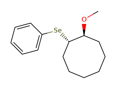 Molecular Structure of 73090-30-9 (Cyclooctane, 1-methoxy-2-(phenylseleno)-, (1R,2R)-rel-)