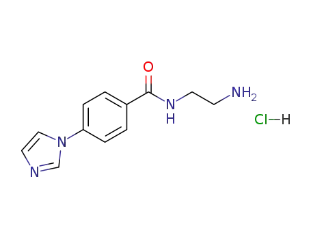 Molecular Structure of 120690-14-4 (N-(2-aminoethyl)-4-(1H-imidazol-1-yl)benzamide hydrochloride)