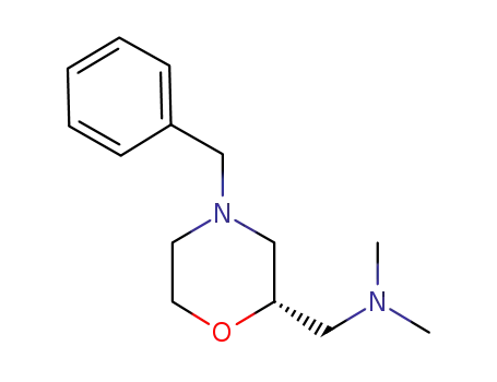 Molecular Structure of 122894-38-6 ((4-BENZYL-MORPHOLIN-2-YLMETHYL)-DIMETHYL-AMINE)