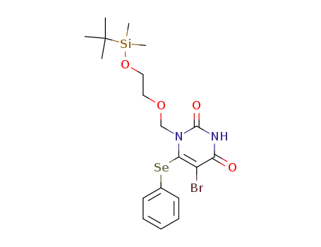 1-<<2-<(tert-butyldimethylsilyl)oxy>ethoxy>methyl>-6-(phenylselenenyl)-5-bromouracil