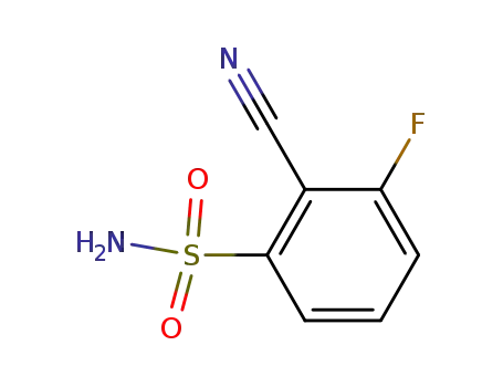 Molecular Structure of 80022-95-3 (Benzenesulfonamide, 2-cyano-3-fluoro- (9CI))