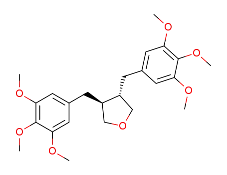 Molecular Structure of 138306-22-6 (Furan, tetrahydro-3,4-bis[(3,4,5-trimethoxyphenyl)methyl]-, trans-)