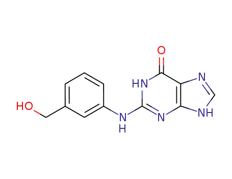 Molecular Structure of 123994-71-8 (2-{[3-(hydroxymethyl)phenyl]amino}-3,7-dihydro-6H-purin-6-one)