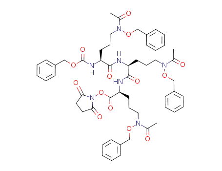 Molecular Structure of 131080-79-0 (N<sup>5</sup>-acetyl-N<sup>5</sup>-(benzyloxy)-N<sup>2</sup>-(benzyloxycarbonyl)-L-ornithyl-N<sup>5</sup>-acetyl-N<sup>5</sup>-(benzyloxy)-L-ornithyl-N<sup>5</sup>-acetyl-N<sup>5</sup>-(benzyloxy)-L-ornithine succinimido ester)