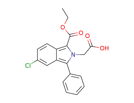 Molecular Structure of 61295-12-3 (2H-Isoindole-2-acetic acid, 5-chloro-1-(ethoxycarbonyl)-3-phenyl-)