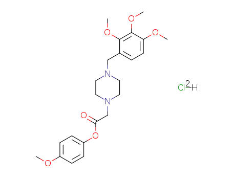 Molecular Structure of 113594-65-3 (4-methoxyphenyl [4-(2,3,4-trimethoxybenzyl)piperazin-1-yl]acetate dihydrochloride)