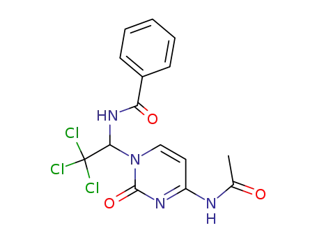 Molecular Structure of 136506-88-2 (N-[1-(4-Acetylamino-2-oxo-2H-pyrimidin-1-yl)-2,2,2-trichloro-ethyl]-benzamide)