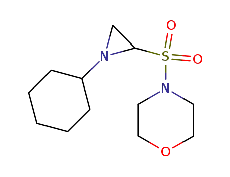 Molecular Structure of 87975-42-6 (Morpholine, 4-[(1-cyclohexyl-2-aziridinyl)sulfonyl]-)